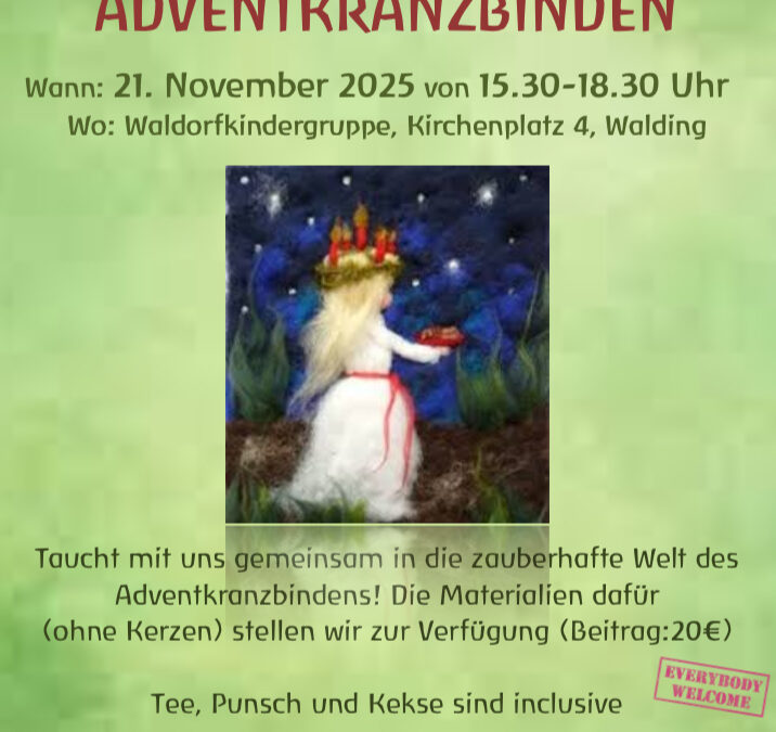 Gemeinsames Adventkranzbinden